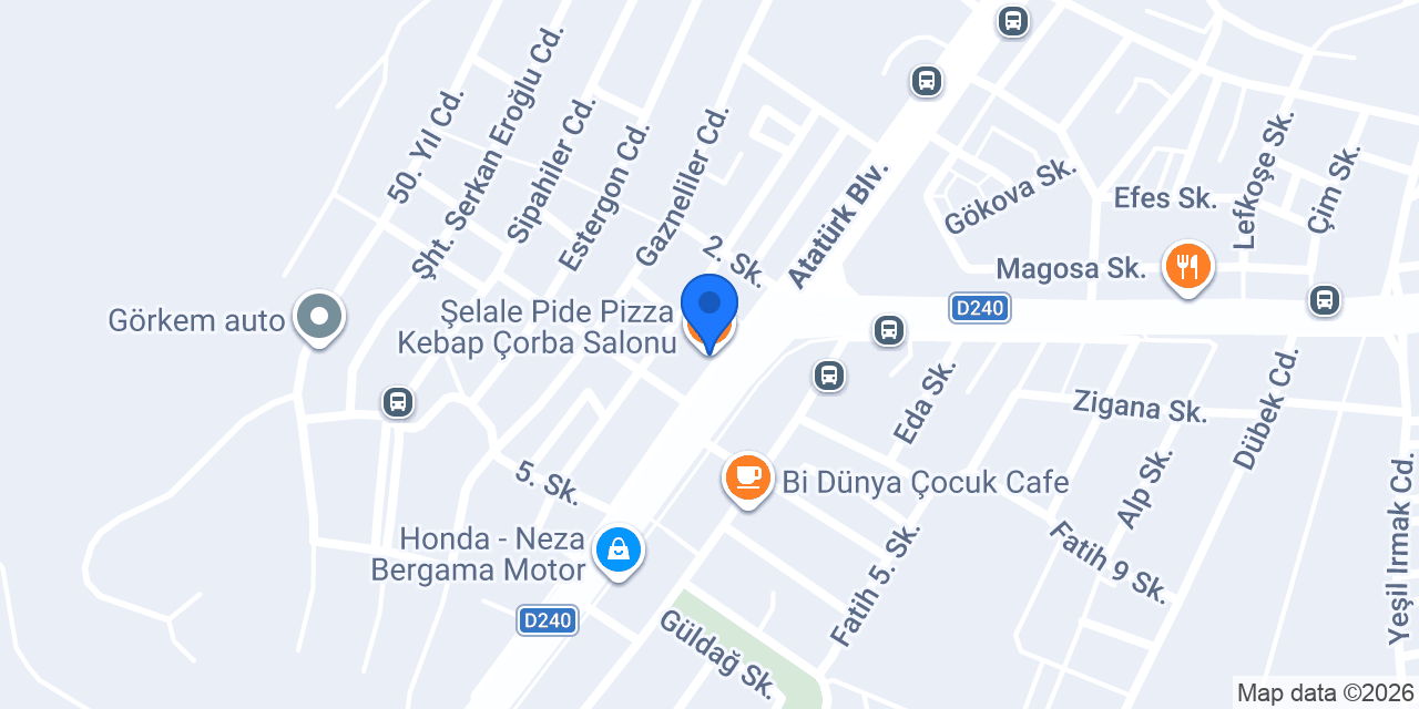 Şelale Pide Pizza Kebap Çorba Salonu konumu
