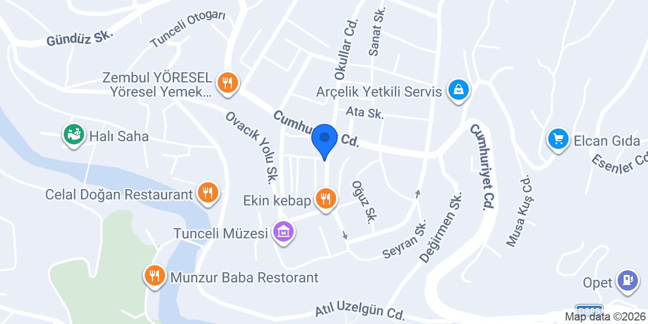 MUNZUR ARSLAN OTEL konumu