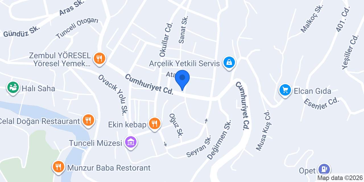 dersim kitapçısı konumu
