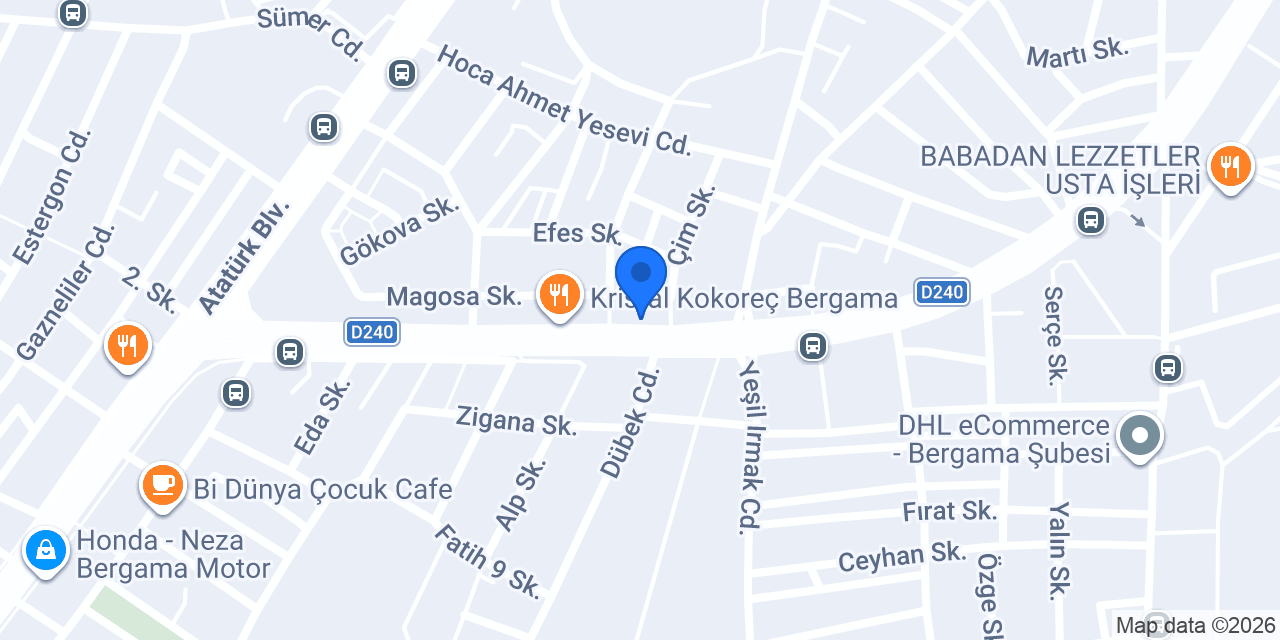 Dynopower Oto Ekspertiz Bergama konumu