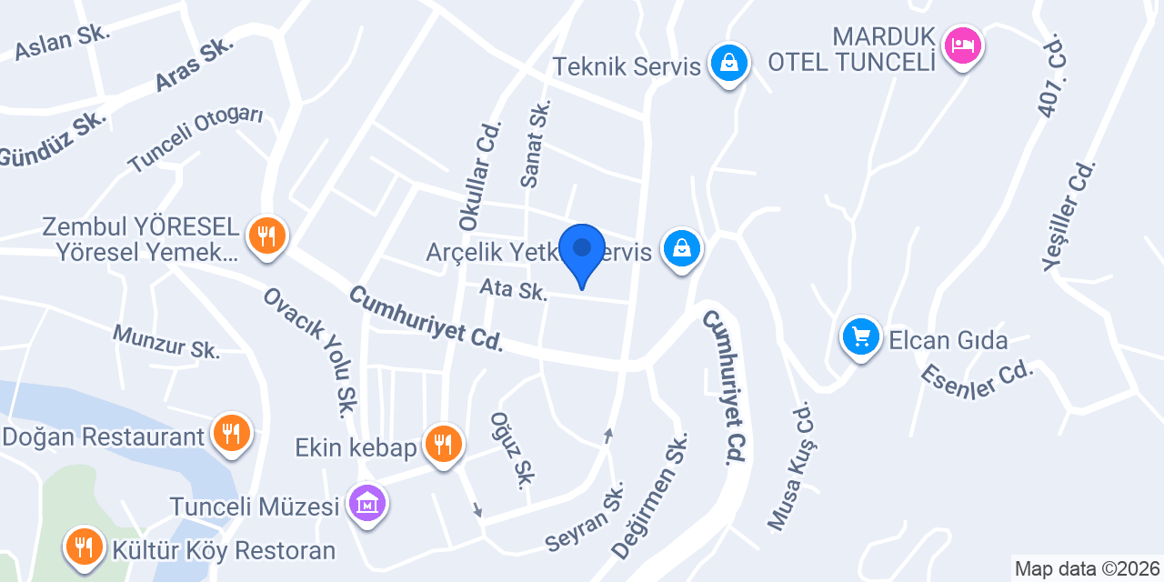 Tunceli Protestan Kilisesi konumu