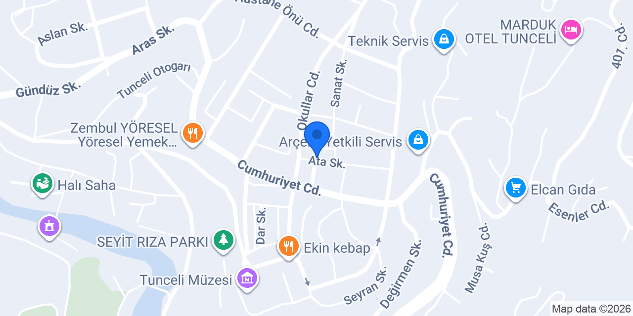 Dersim Elit Gümüş konumu