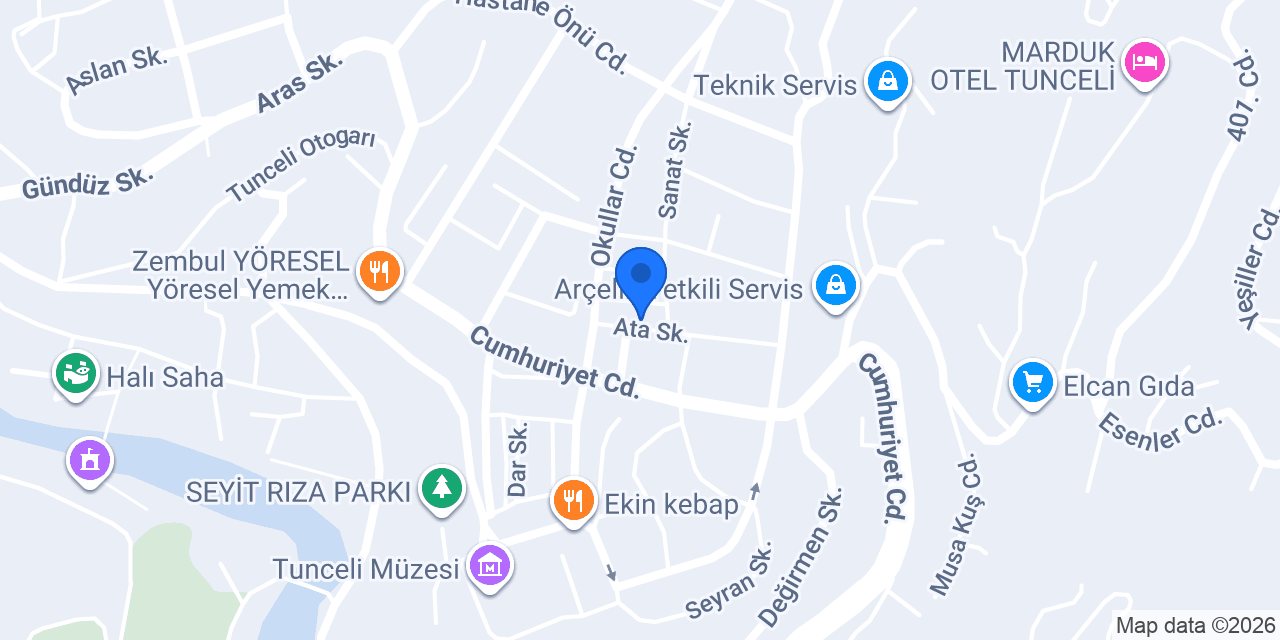 Ovacık Munzur Doğal konumu