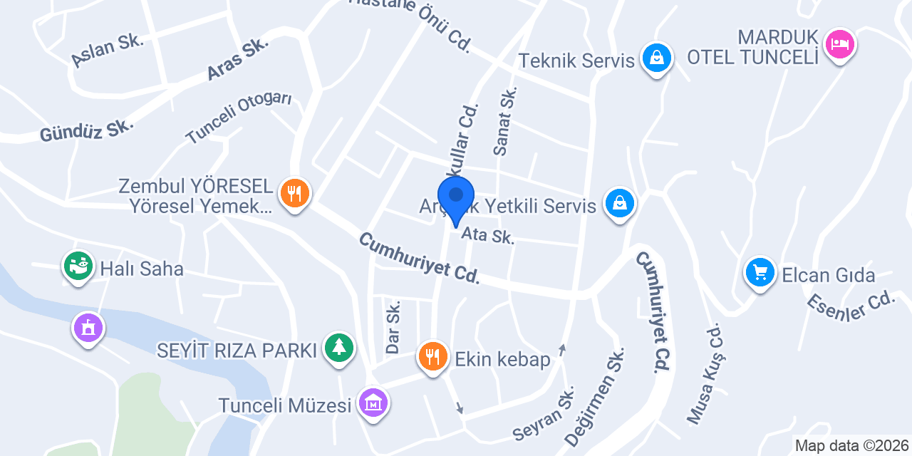 Cep Hastanesi konumu