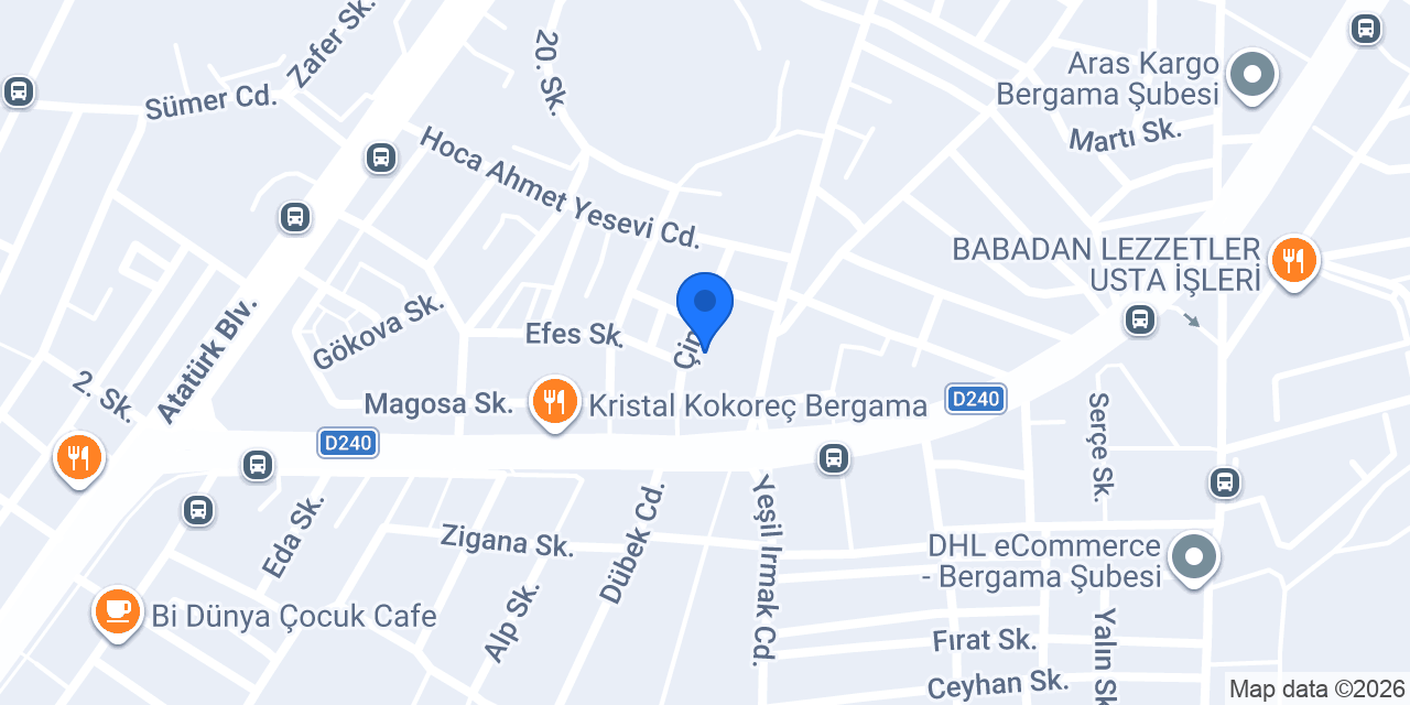 Bergama 100. Yıl İlkokulu konumu