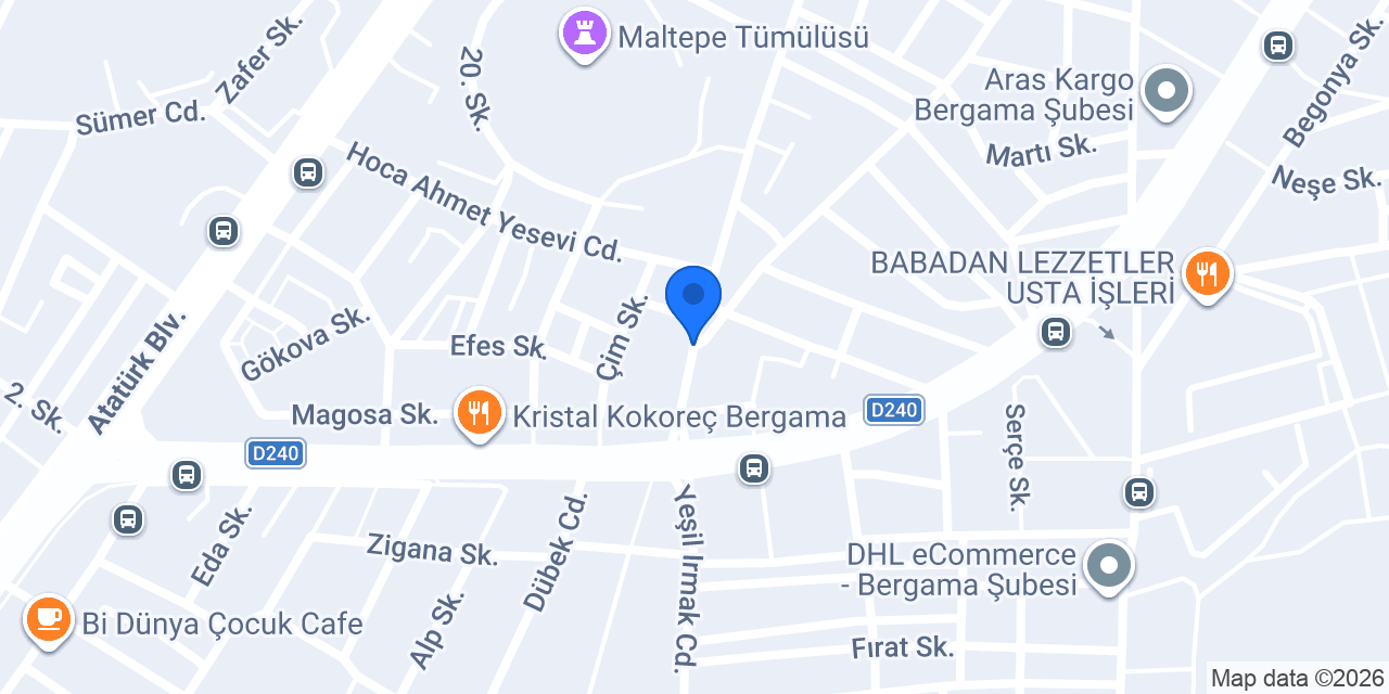 Ohannes Burger Bergama konumu