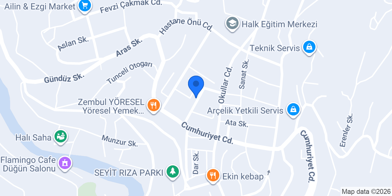 Munzur Balıkcılık konumu