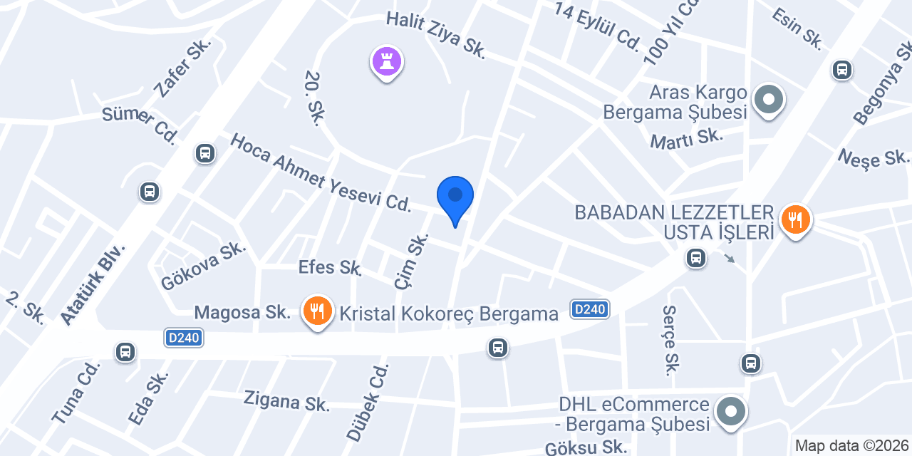 Çiğköftem Bergama konumu