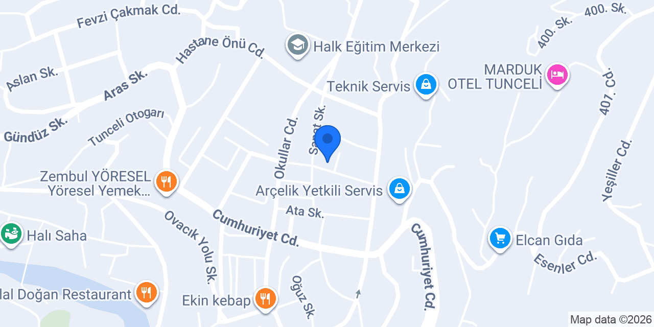 Tunceli KURTULUŞ Kilisesi konumu