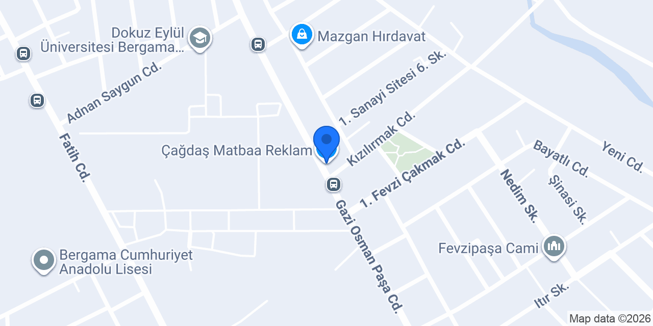 Çağdaş Matbaa Reklam konumu