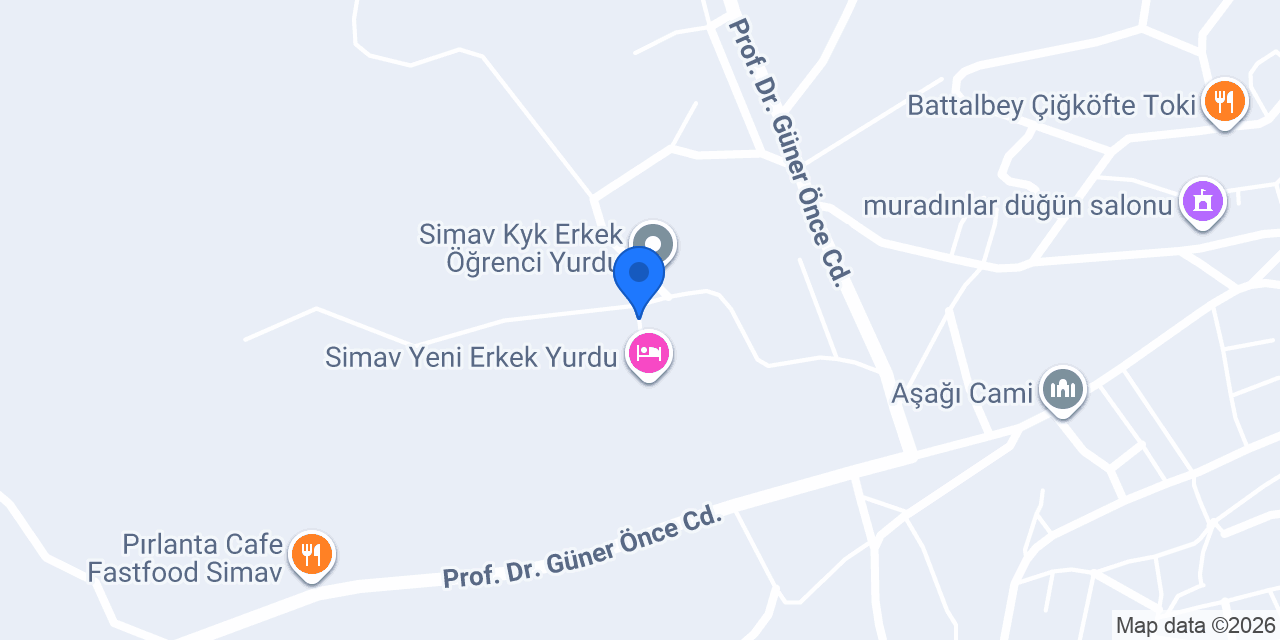 Simav Erkek KYK konumu