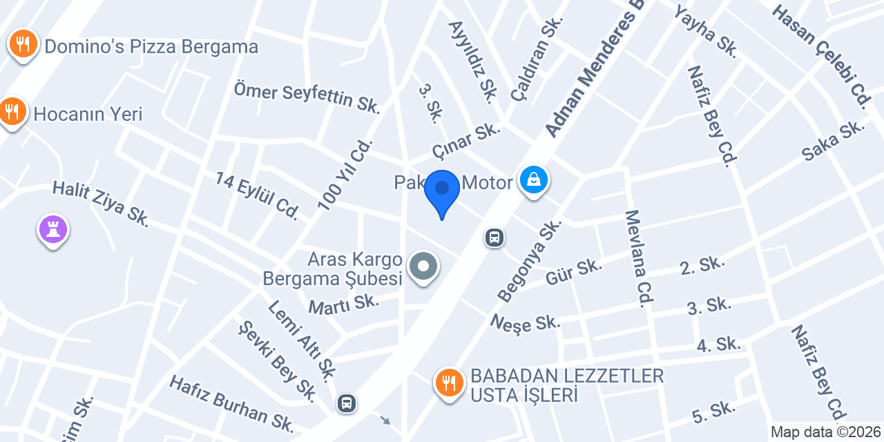 Bergama Harmanyeri Taksi Durağı konumu