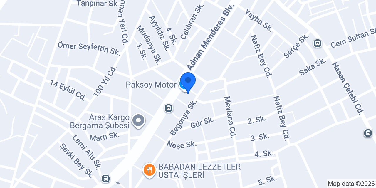 Paksoy Motor konumu