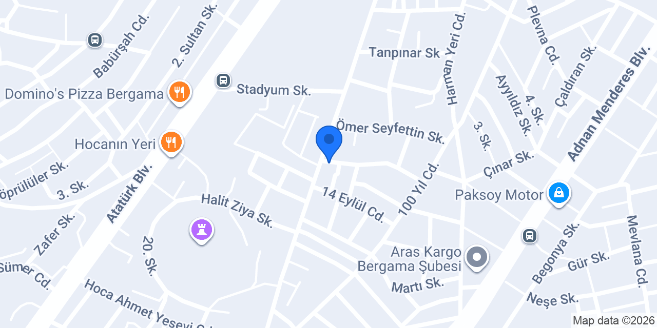 Bergama taksi. konumu
