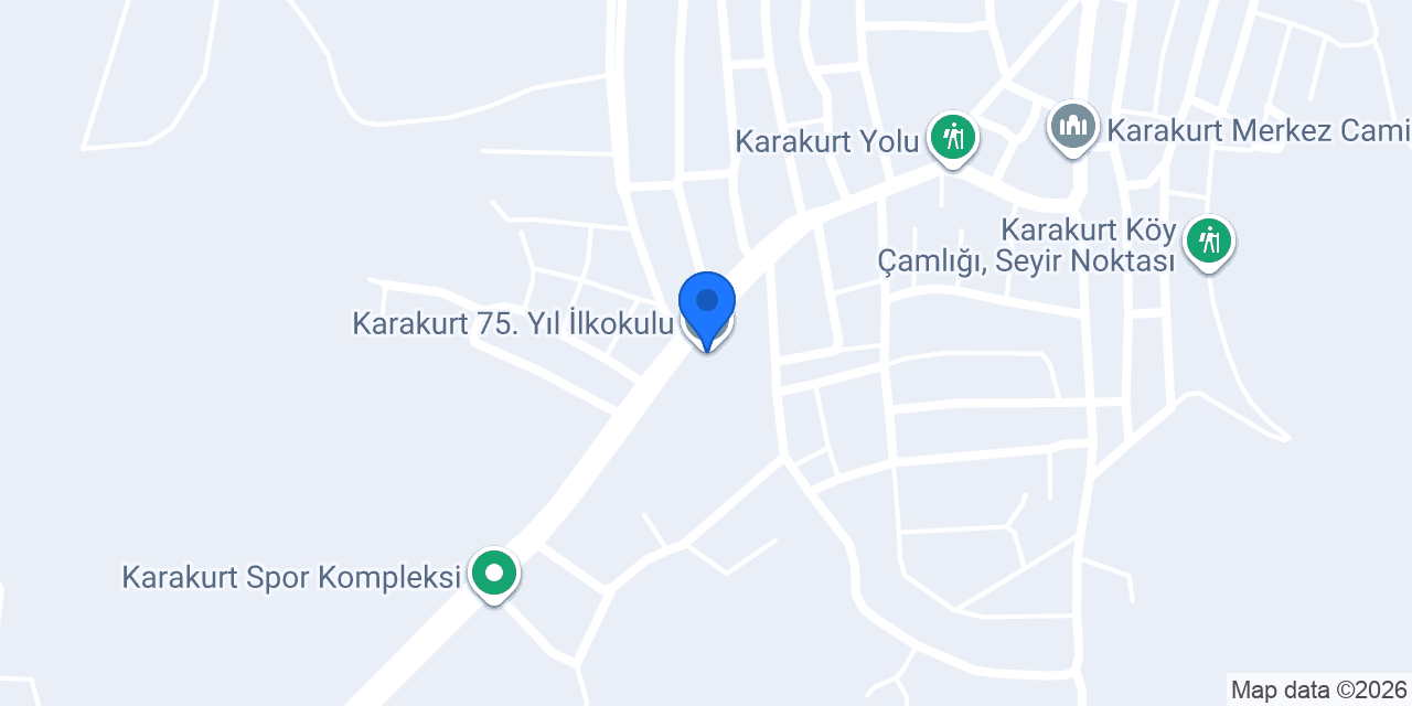 Karakurt 75. Yıl İlkokulu konumu
