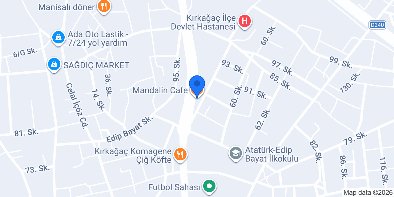 Mandalin Cafe konumu