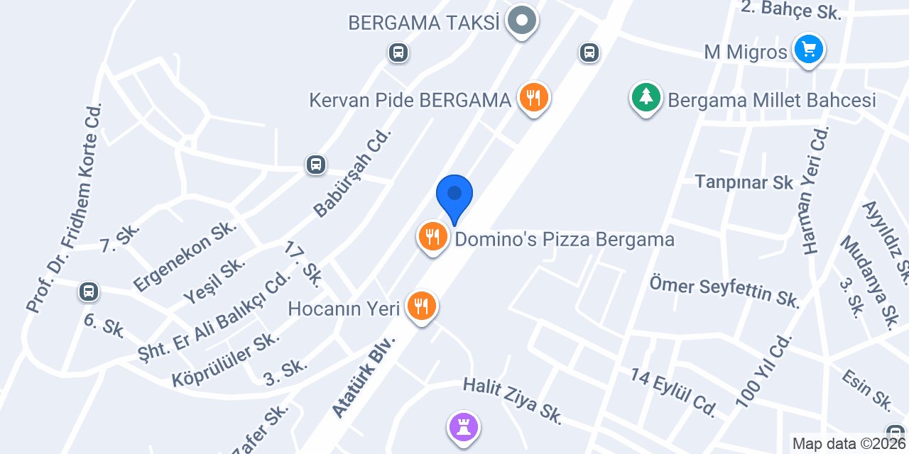Sarar Bergama Cadde konumu