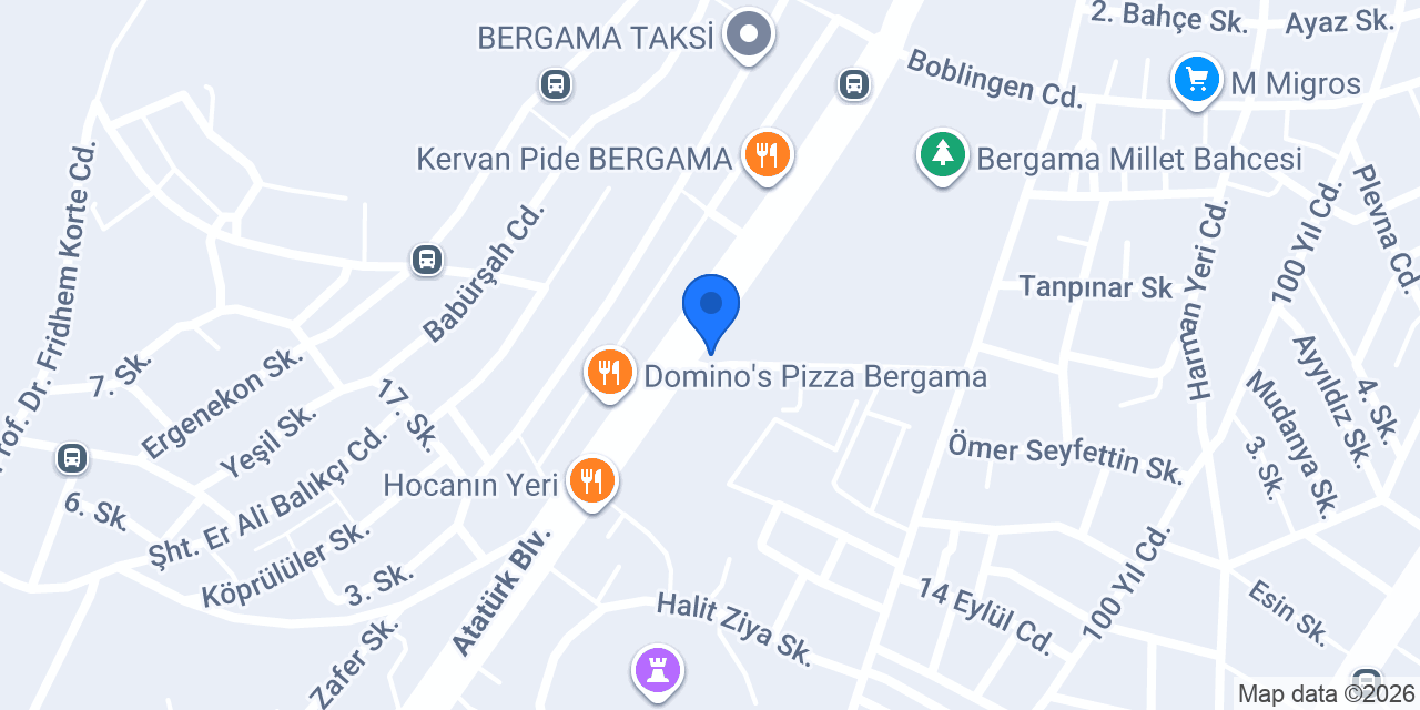 Bergama Taksi Çiçek Taksi konumu