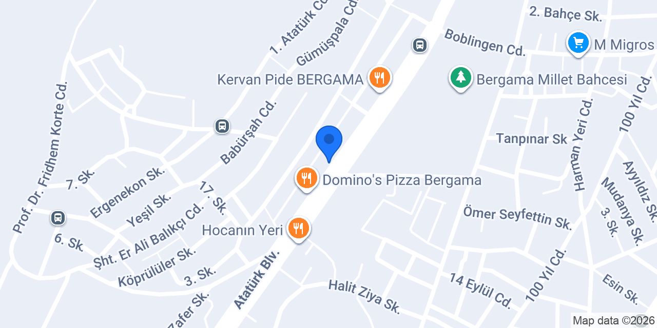 Yapı Kredi Bankası - Bergama Şubesi konumu