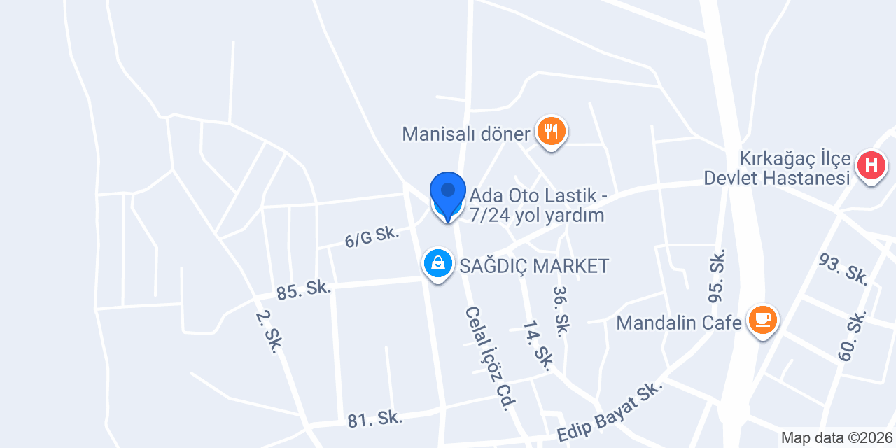 Ada Oto Lastik - 7/24 yol yardım konumu
