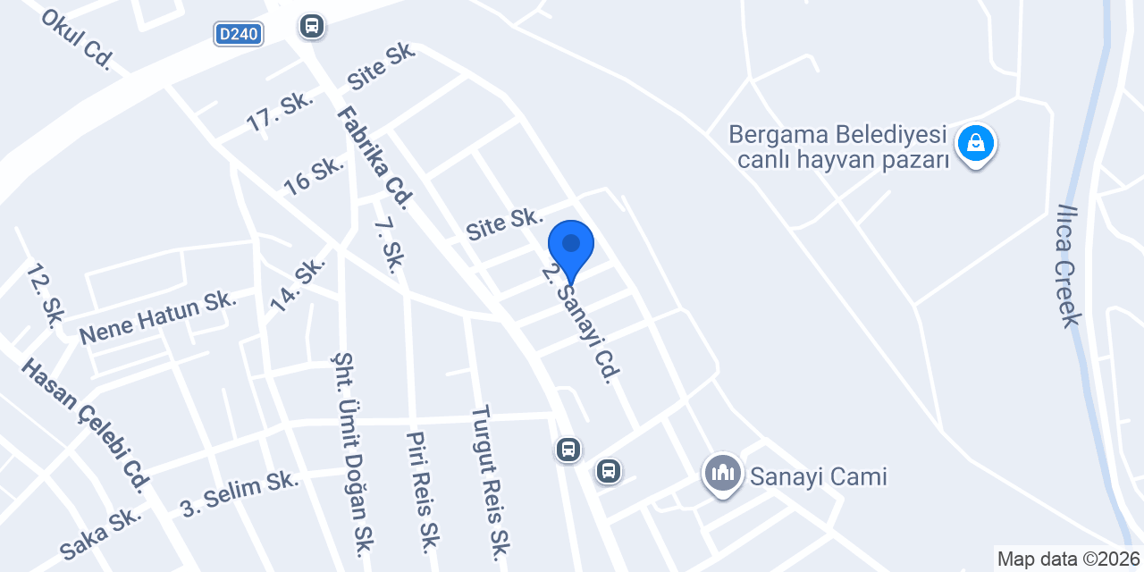 Yalçın Ticaret Bergama konumu