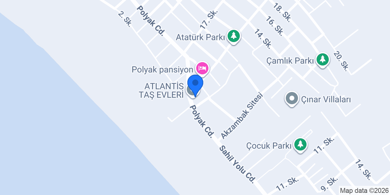 ATLANTİS TAŞ EVLERİ konumu
