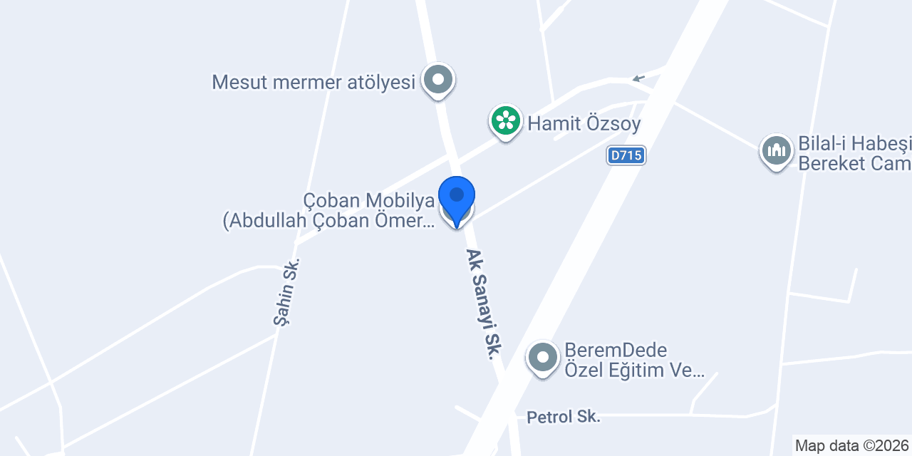 Çoban Mobilya (Abdullah Çoban Ömer Çoban) konumu