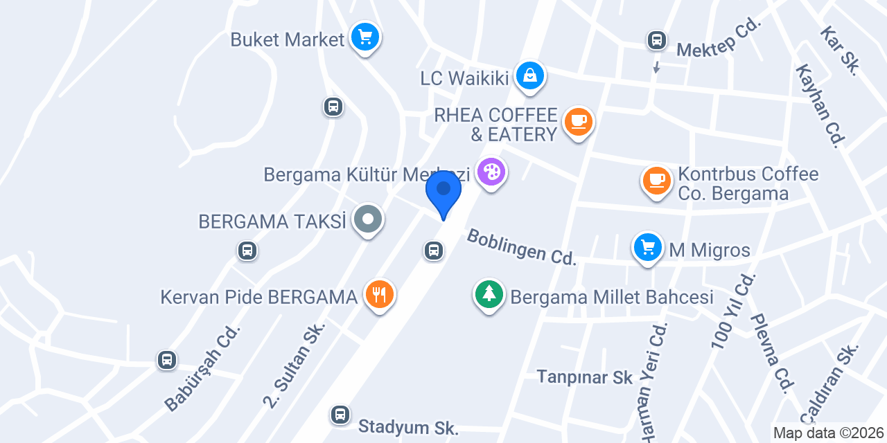 Bergama Merkez Taksi konumu