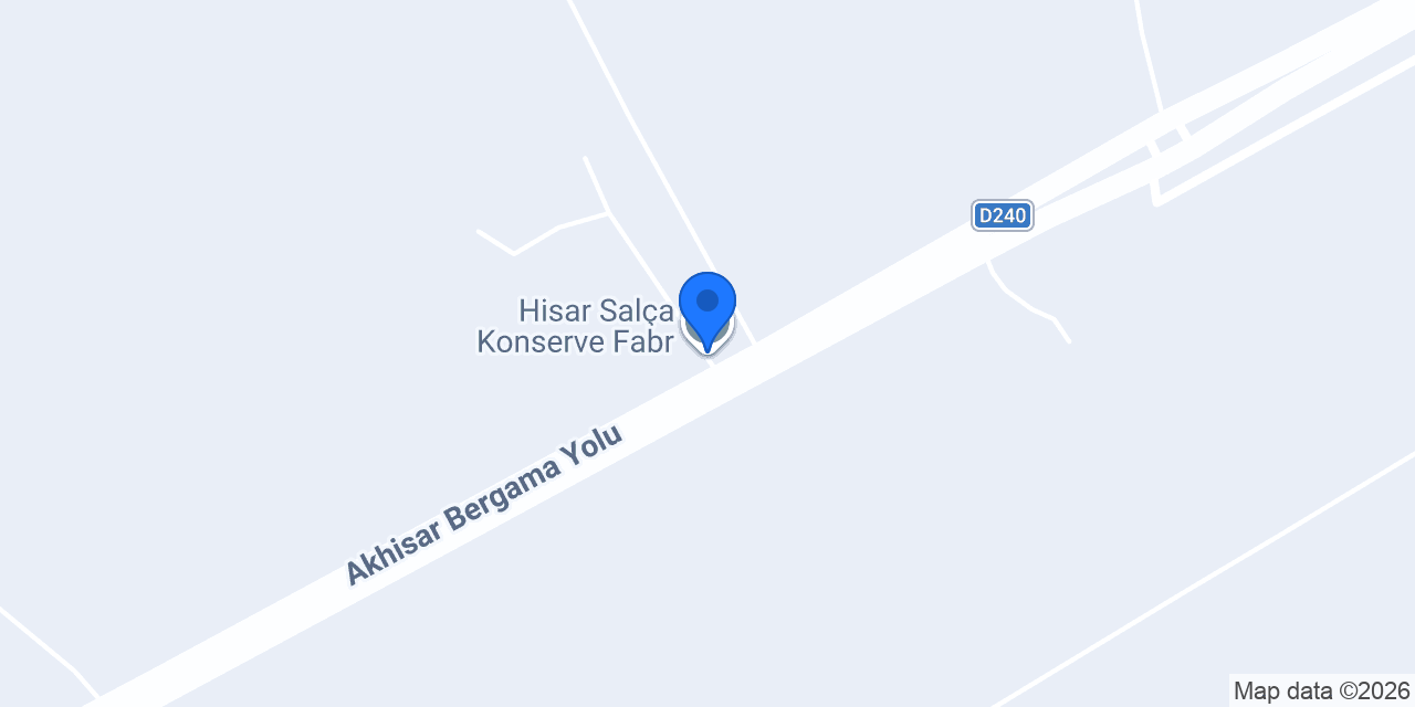 Hisar Salça Konserve Fabr. konumu