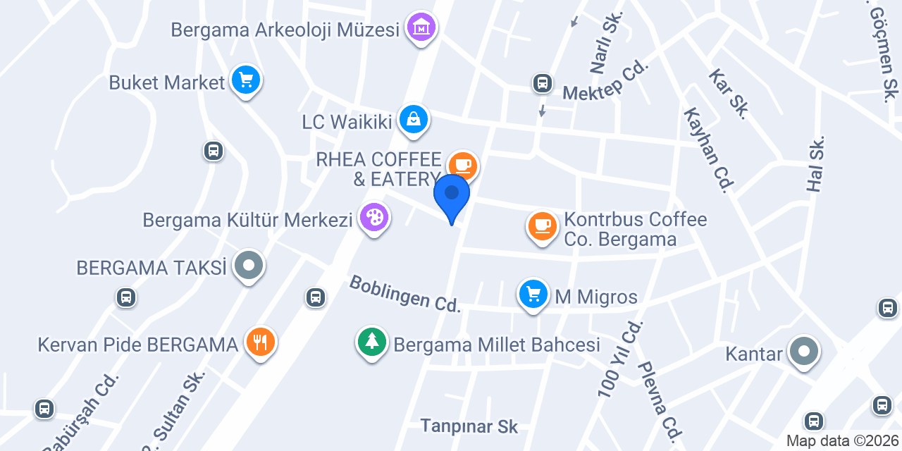 Ata Optik Bergama Merkez konumu