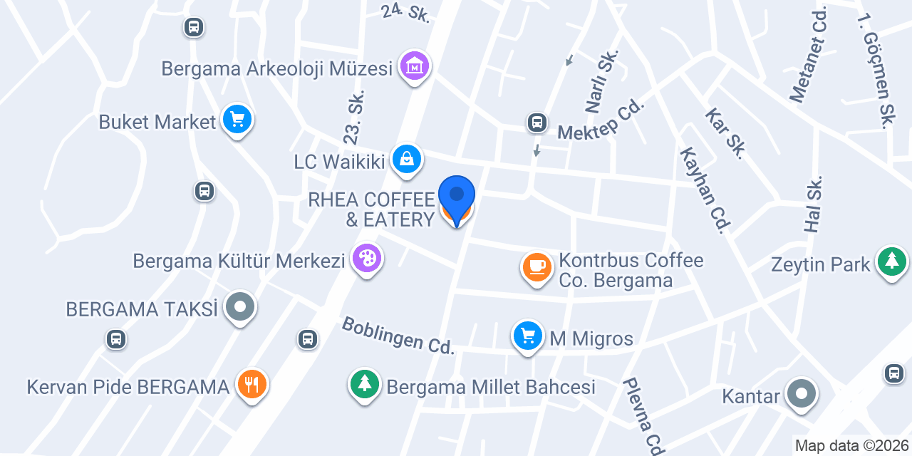 RHEA COFFEE & EATERY konumu