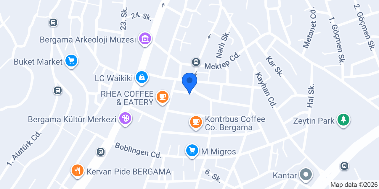 Vikont Coffee & Roastery Bergama konumu