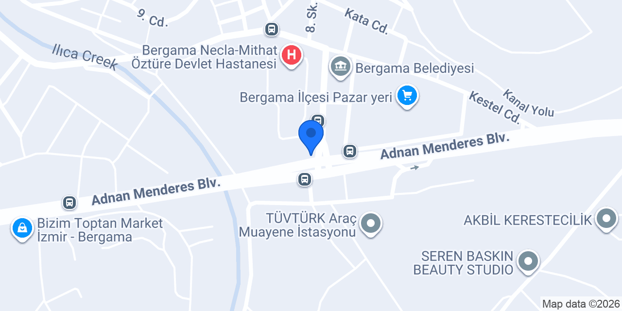 Bergama Uslu Taksi konumu