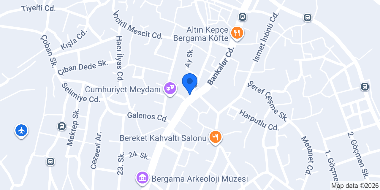 Yeni Bergama Optik konumu