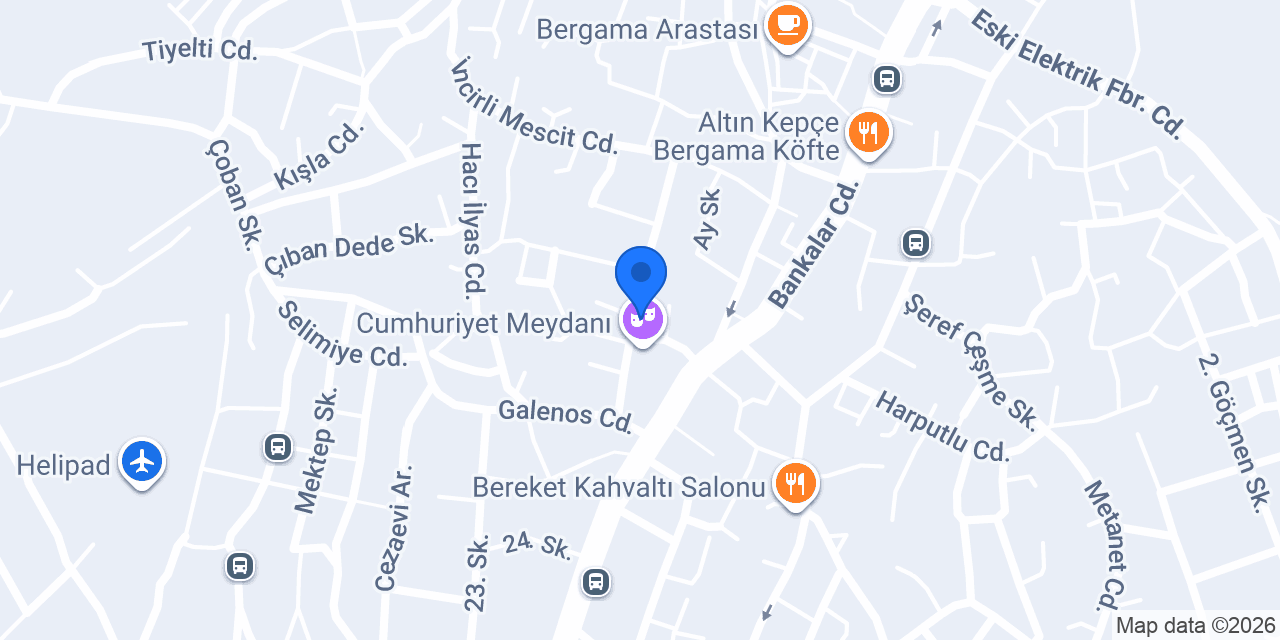 Bergama Emniyet Taksi konumu