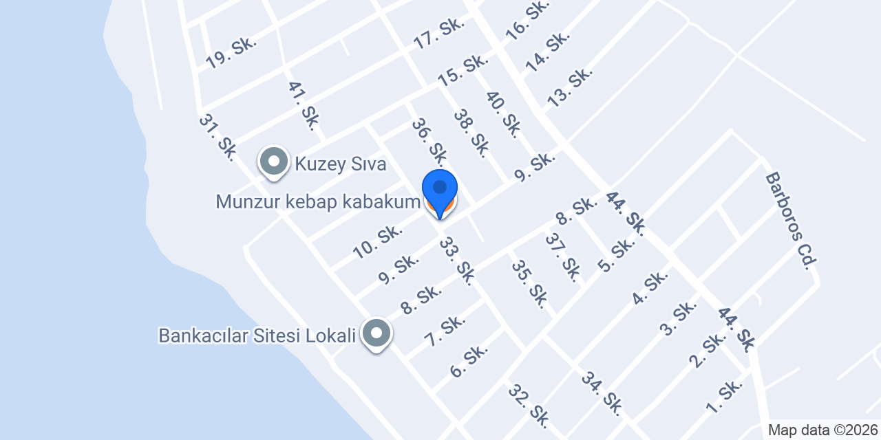 Munzur kebap kabakum konumu