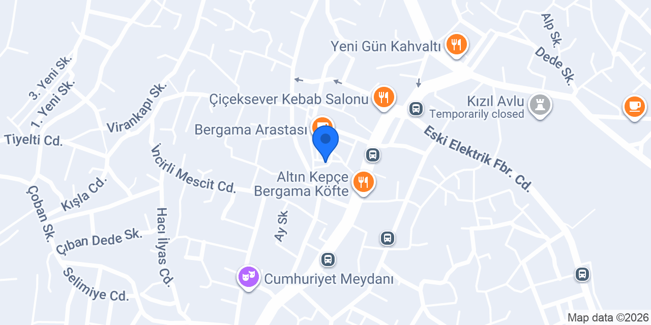 Tarihi Arasta Çay Bahçesi konumu