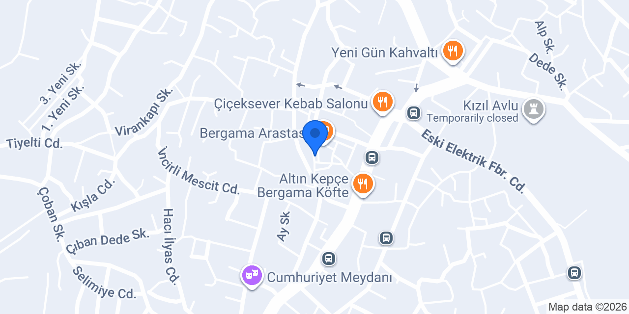 Bergama Gözleme Evi konumu
