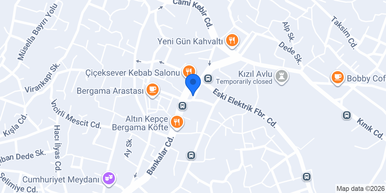 Bergama Tapu Müdürlüğü konumu