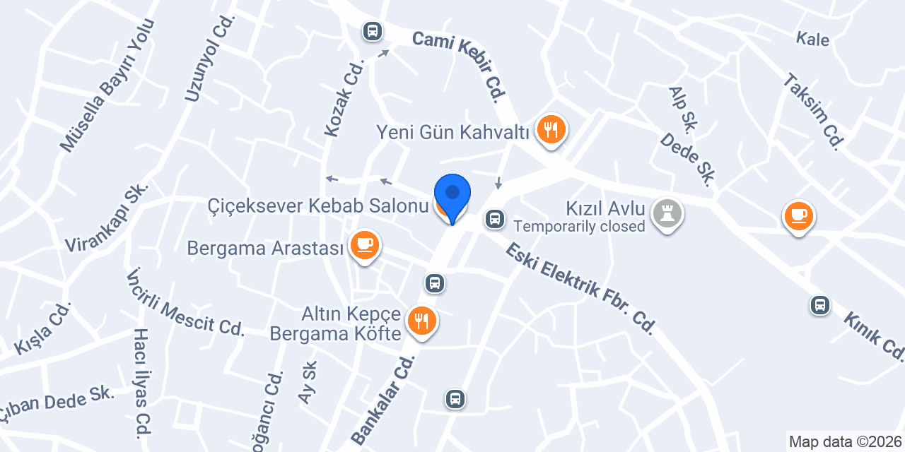 Çiçeksever Kebab Salonu konumu