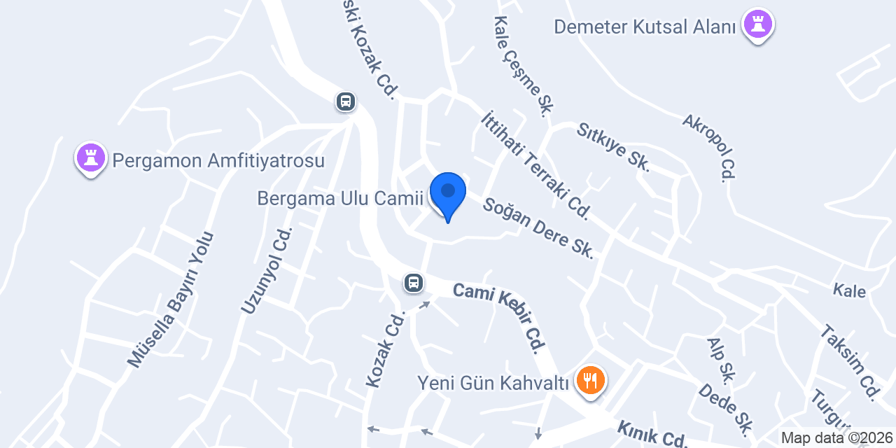 Bergama Ulu Camii konumu