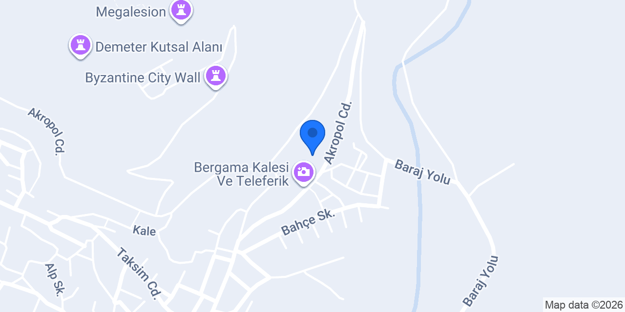 Akropol Teleferik Pergamon - Bergama konumu