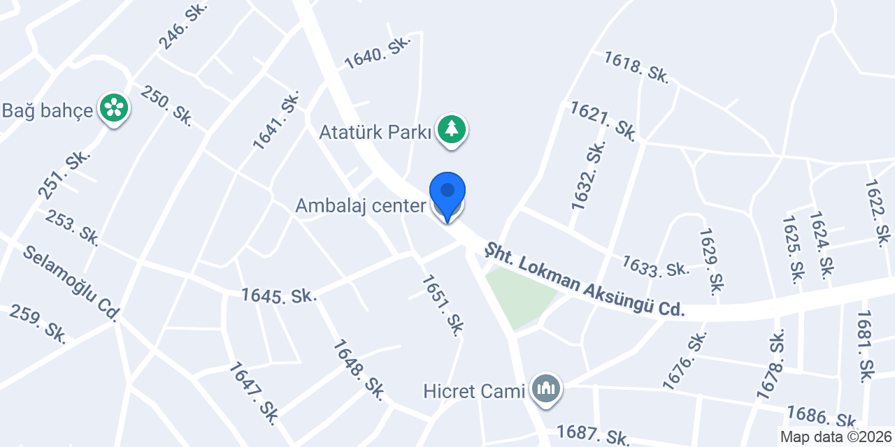 Ambalaj center konumu