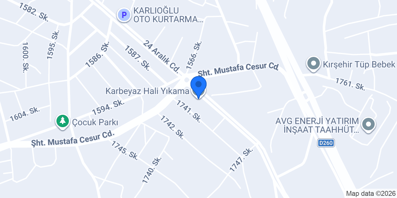 Karbeyaz Hali Yıkama konumu