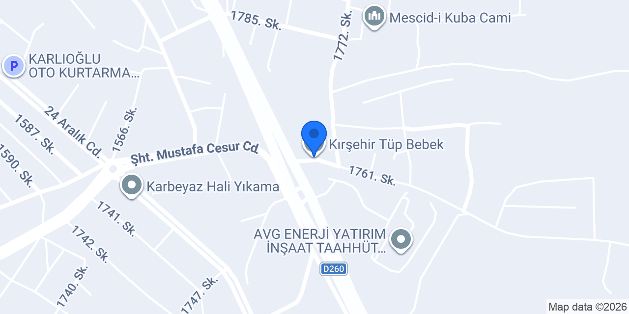 Kırşehir Tüp Bebek konumu