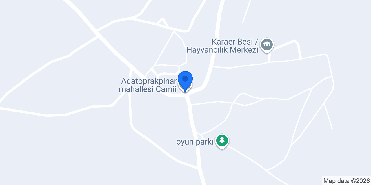 Adatoprakpinar mahallesi Camii konumu