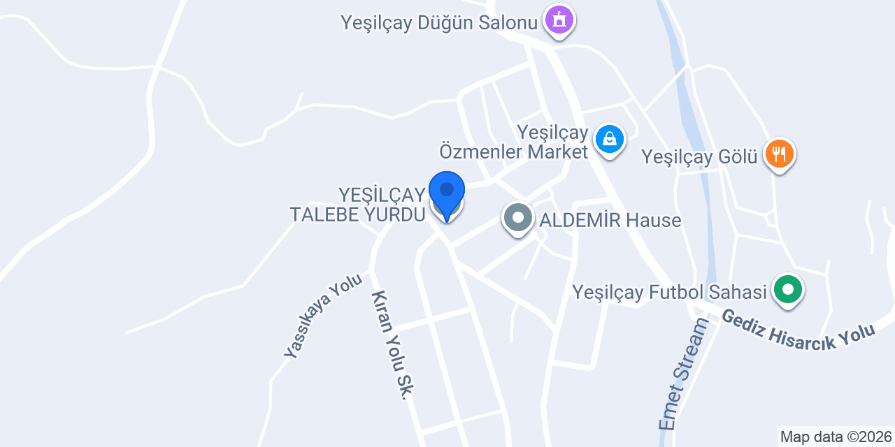 YEŞİLÇAY TALEBE YURDU konumu