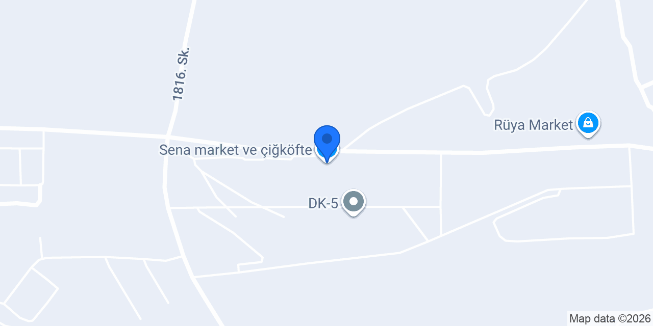 Sena market ve çiğköfte konumu