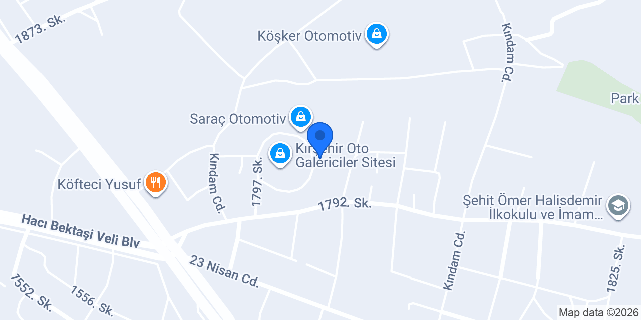 Özcan Otomotiv konumu