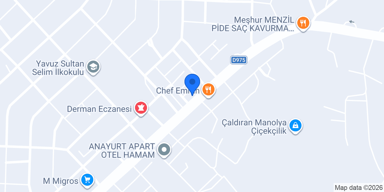 Köşem dürüm Çaldıran konumu